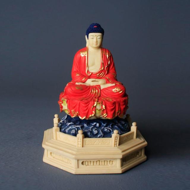 【MU LIFE 荒木雕塑藝品】FRP日式淡彩金釋迦佛(二)物超所值