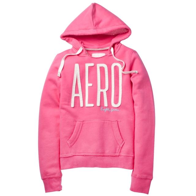 經典款式【現貨Aeropostale】AERO 經典款 連帽口袋上衣(粉紅色)