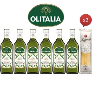 【Olitalia奧利塔】超值特級冷壓橄欖油禮盒組(1000mlx6瓶)強檔特價