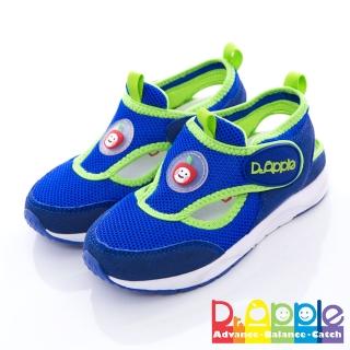 【Dr. Apple 機能童鞋】雙色拼接輕量透氣童鞋(藍)