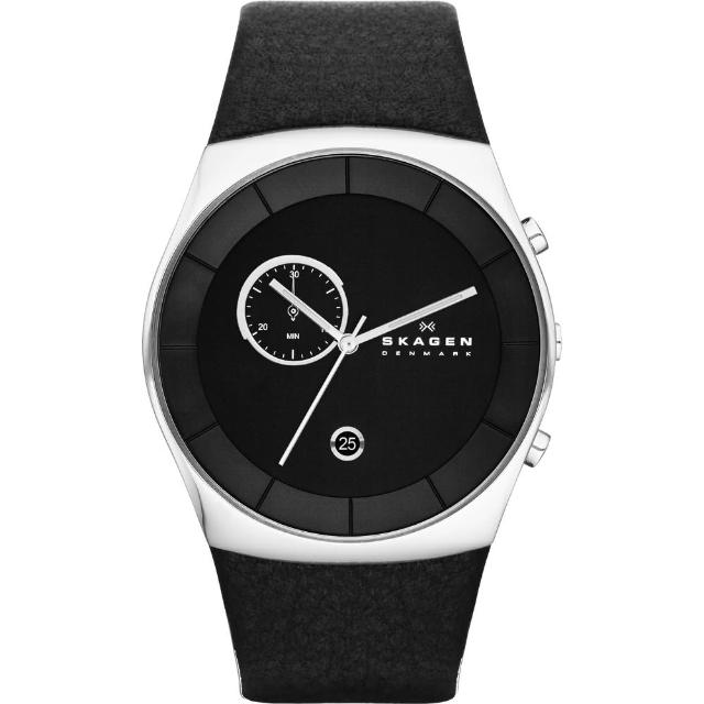 【SKAGEN】經典系列 都會紳士計時腕錶-黑/42mm(SKW6070)便宜賣