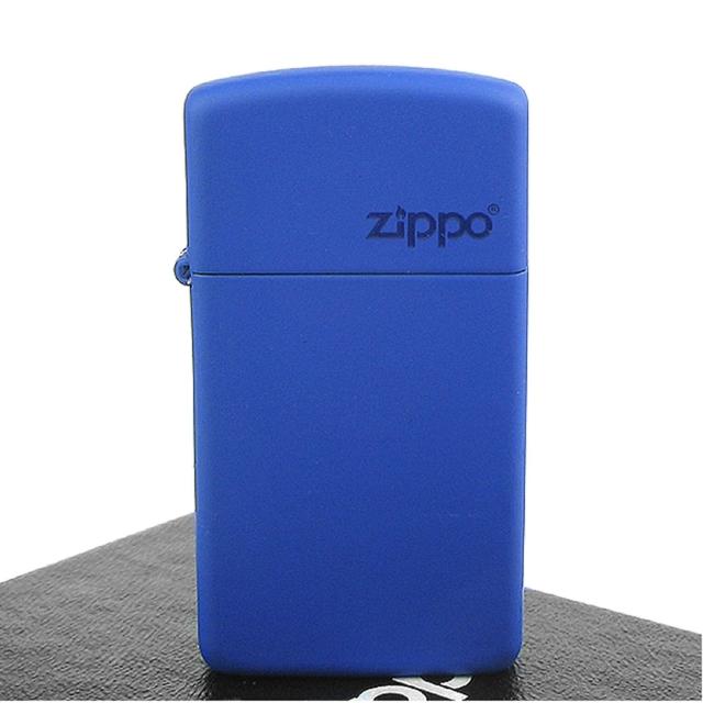 【ZIPPO】美系-LOGO字樣打火機-Royal Blue Matte寶藍烤漆(窄版)熱門推薦