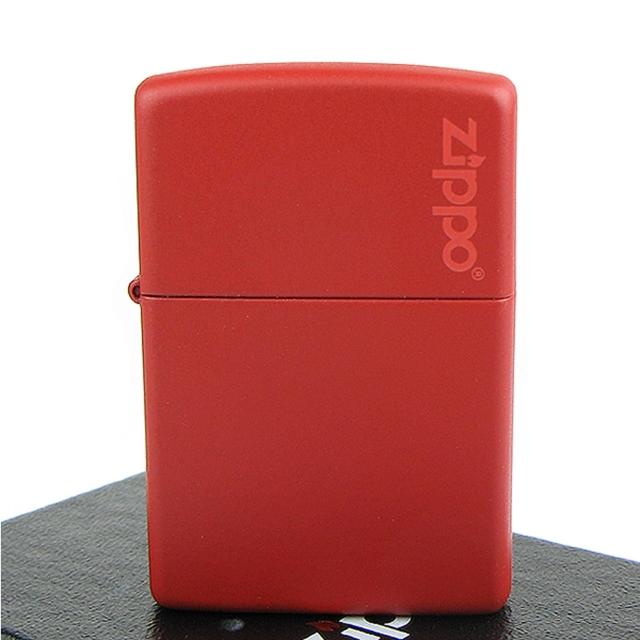 【ZIPPO】美系-LOGO字樣打火機-Red Matte紅色烤漆