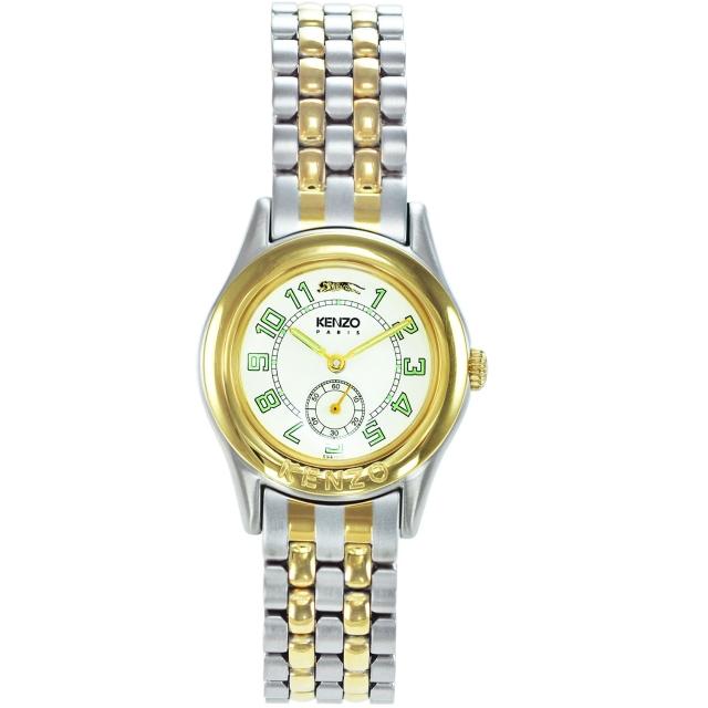 【KENZO】尊爵品味時尚腕錶-中金x米白色(KN7503B01)