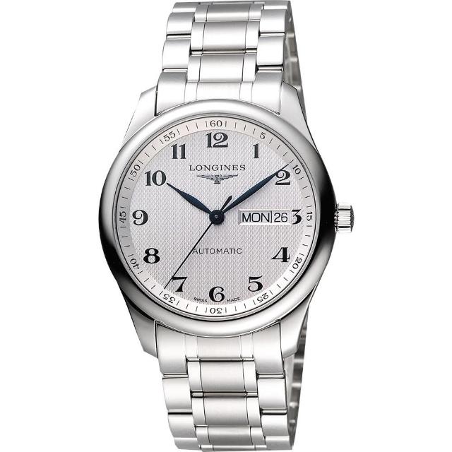 【LONGINES】Master 巨擘系列機械腕錶-銀/38.5mm(L27554786)