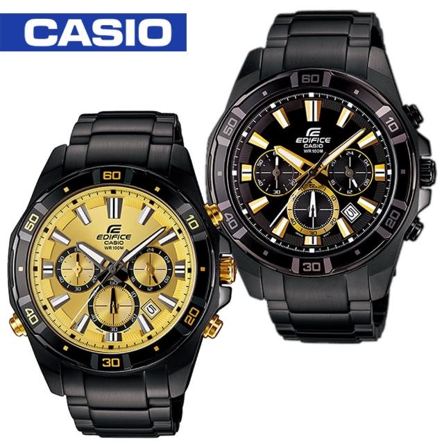 購買【CASIO 卡西歐 EDIFICE 系列】日系時尚魅力黑鋼計時男錶(EFR-534BK)須知