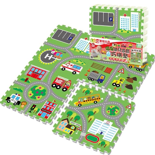 【LOG 樂格】環保幼兒遊戲巧拼墊 - 動物社區(60X60cmX厚2cmX4片)