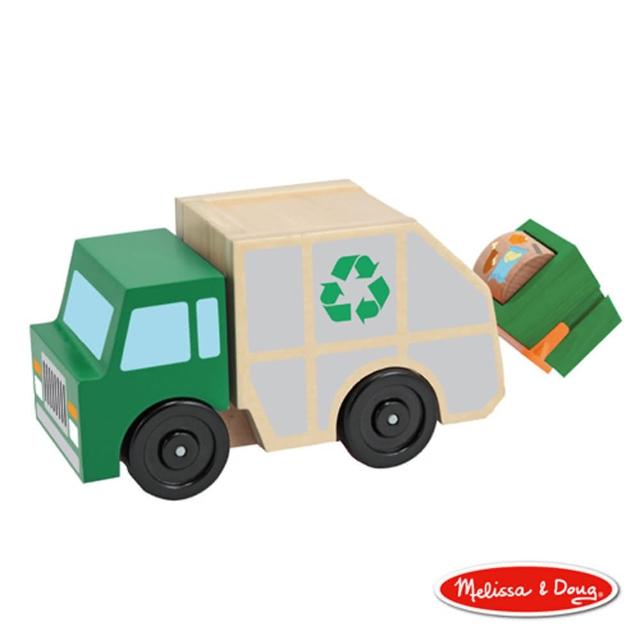 【美國瑪莉莎 Melissa & Doug】原木交通工具 - 垃圾車推薦