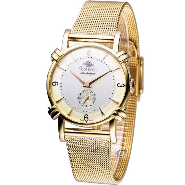 【Rosemont】玫瑰錶戀舊系列 優雅時尚腕錶(TN-003-GD-MT1)最新