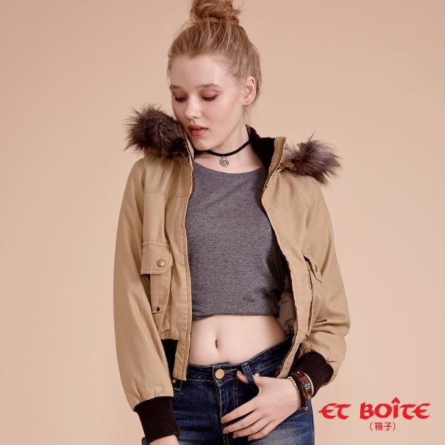 【ET BOiTE 箱子】帽可拆短外套促銷商品