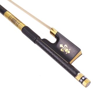 【JYC】T2100特選小提琴碳纖弓(黃銅彩貝烏木雕花)
