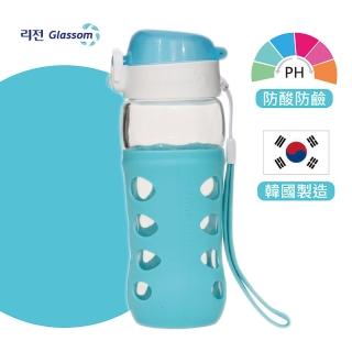 【韓國 GLASSOM】韓國/pop玻璃水瓶/水壺/耐酸耐熱/水杯/450ml/防漏(共8色)新品上市