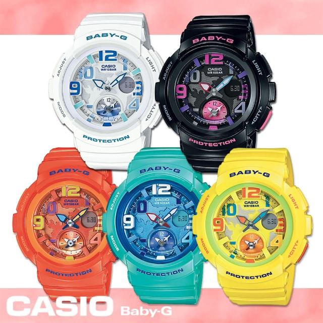 【CASIO 卡西歐 Baby-G 系列】海灘旅行系列-地圖錶盤設計女錶(BGA-190)網路熱賣