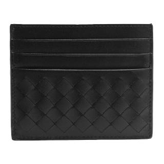 【BOTTEGA VENETA】經典小羊皮編織萬用票卡/證件名片夾(黑162150-V4651-1000)