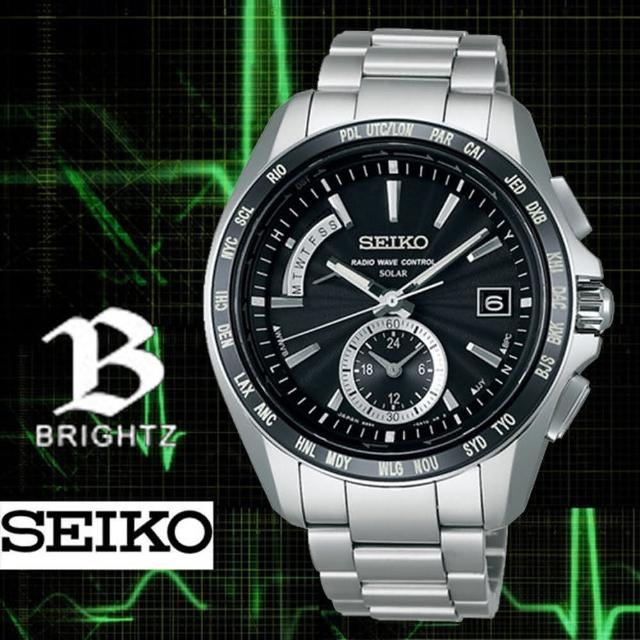 【SEIKO 精工】BRIGHTZ 星際爭霸 鈦金屬四局電波腕錶(黑x銀/42mm/8B54-0BB0D)讓你愛不釋手