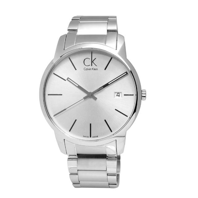 【Calvin Klein】永恆記憶 日期不鏽鋼腕錶 白色 43mm(K2G2G146)