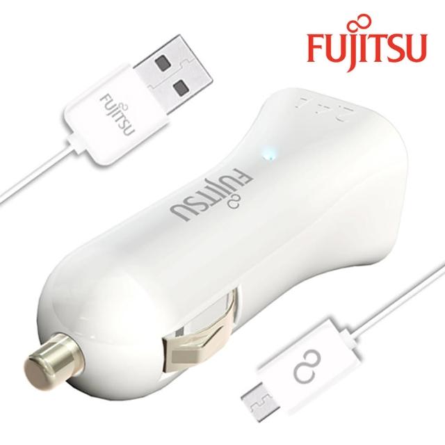 【FUJITSU富士通】雙USB車用充電器(UC-01白)站長推薦