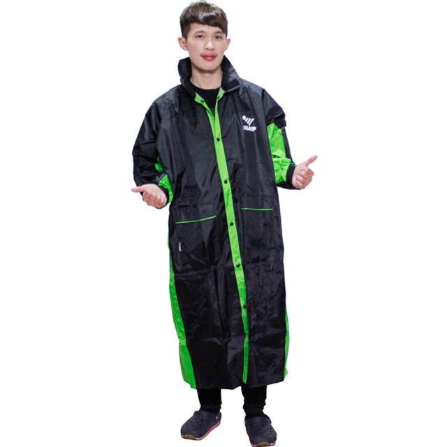 【JUMP】新二代 新帥前開式休閒風雨衣超大尺寸5XL(黑綠)如何購買?