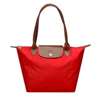 【LONGCHAMP】新色上市長提把尼龍水餃包(小-玫瑰紅2605089-270)