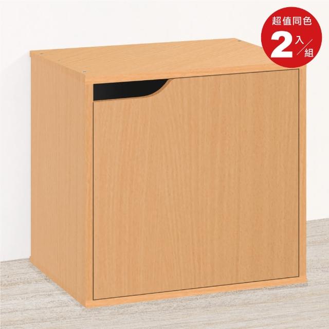 【HOPMA】單門二層櫃〈2入〉台灣製造 收納雙格櫃 儲藏空櫃 置物書櫃 玄關隔層