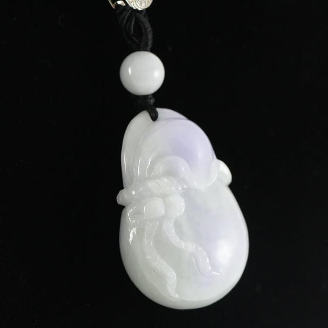 【金玉滿堂】福氣滿滿天然春帶翠翡翠墜