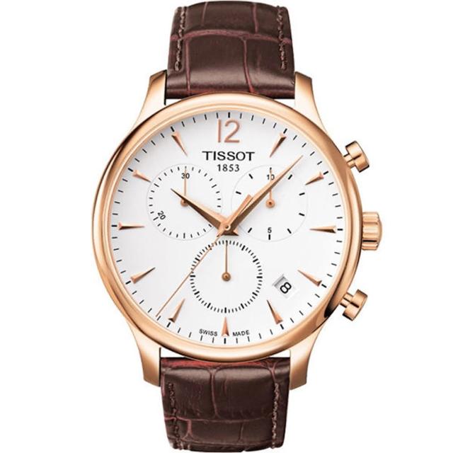 【TISSOT 天梭】T-Tradition 經典三眼計時腕錶(42mm-T0636173603700)評鑑文