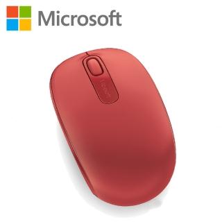 【Microsoft 微軟】無線行動滑鼠 1850 - 火焰紅(U7Z-00040)