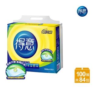 【得意】連續抽取式花紋衛生紙(100抽*12包*7袋)