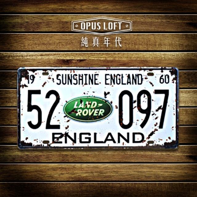 【OPUS LOFT純真年代】仿舊鐵皮車牌/壁飾/壁貼(TP-075 LAND ROVER)網路熱賣