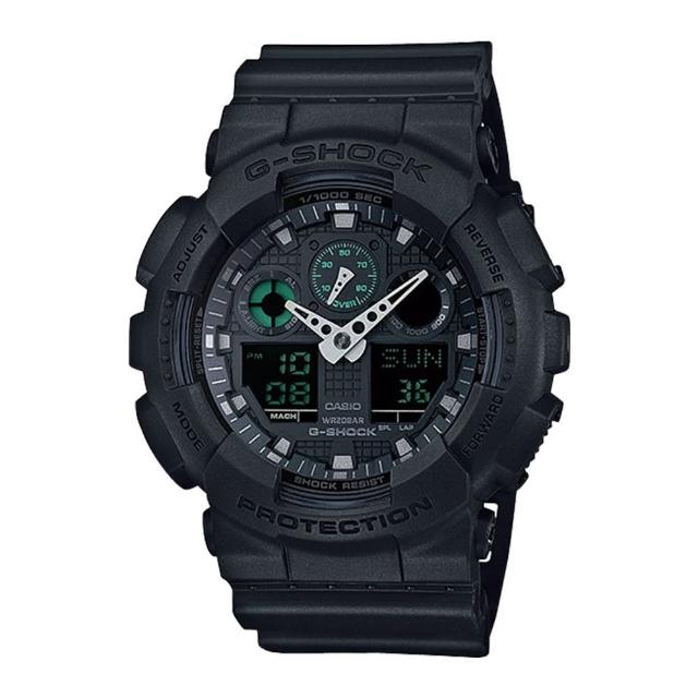 【CASIO 卡西歐 G-SHOCK 系列】亞洲版-大錶徑耐衝擊構造_當兵首選(GA-100MB)開箱文