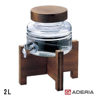 【ADERIA】日本進口木蓋燒酒瓶2L(附木架)