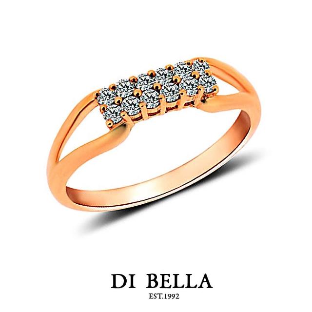 【DI BELLA】幸福滋味0.20克拉天然鑽石戒指(玫瑰金)比較推薦