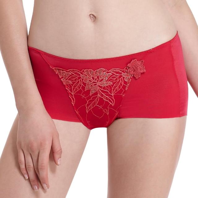 【LADY】安布羅莎系列 機能調整型 中腰平口褲(香醇紅)