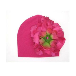 【美國 Jamie Rae】100%純棉帽_覆盆子棉帽+覆盆子牡丹(JRCHP15)