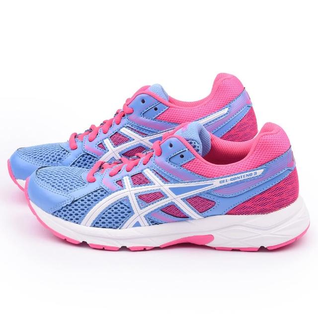 【Asics】女款 GEL-CONTEND 2 輕量慢跑鞋(T5F9N-4701-藍粉)