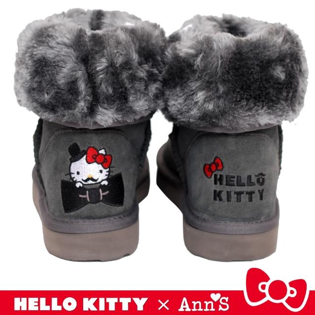 【HELLO KITTY X Ann’S】俏皮達利真皮雪靴禮盒(灰)福利品出清