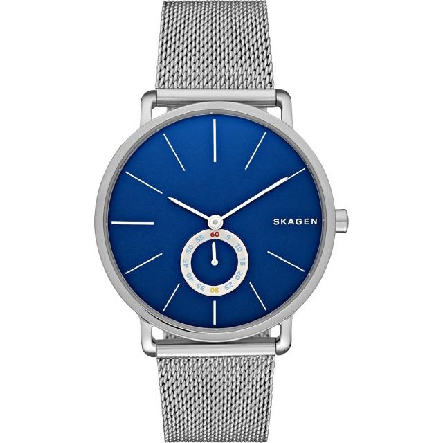 【SKAGEN】Hagen 小秒針腕錶-藍x銀/40mm(SKW6230)