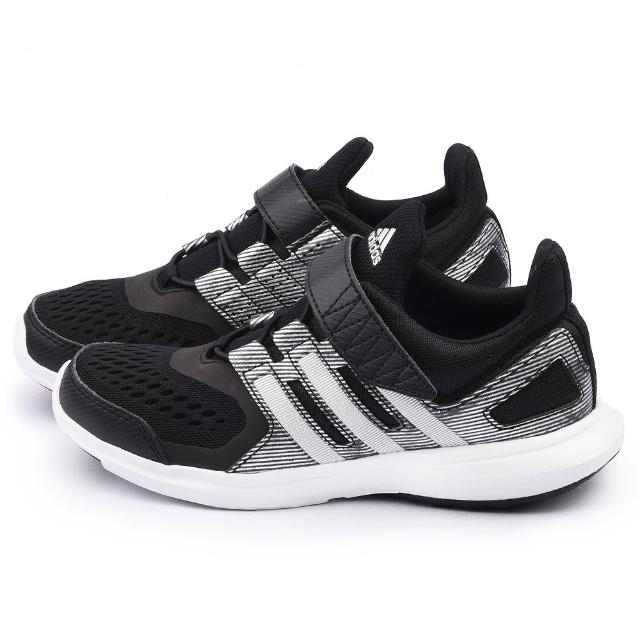 【Adidas】大童 輕量透氣運動跑鞋(S83011-黑)福利品出清