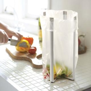 【YAMAZAKI】Plate多用途支撐架-L-白(收納架/置物架/杯架/垃圾袋架/瀝水架) 