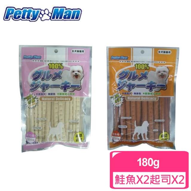 【PettyMan】鮭魚棒2包+起司棒2包(4包超值組)強檔特價