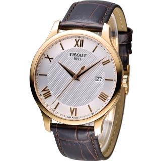 【天梭 TISSOT】Tradition系列 懷舊古典時尚腕錶(T0636103603800)