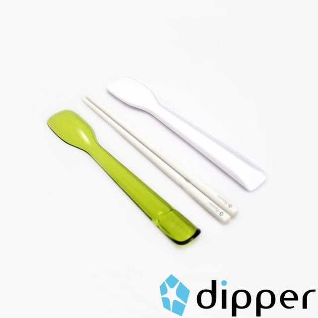 【dipper】2合1SPS環保餐具組(青嫩綠)售完不補