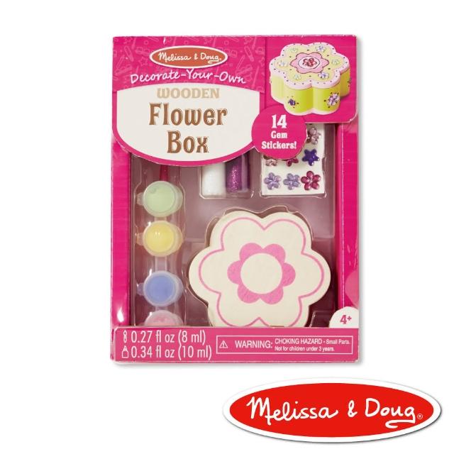 【美國瑪莉莎 Melissa & Doug】DIY手作 - 木製花形珠寶盒限時下殺