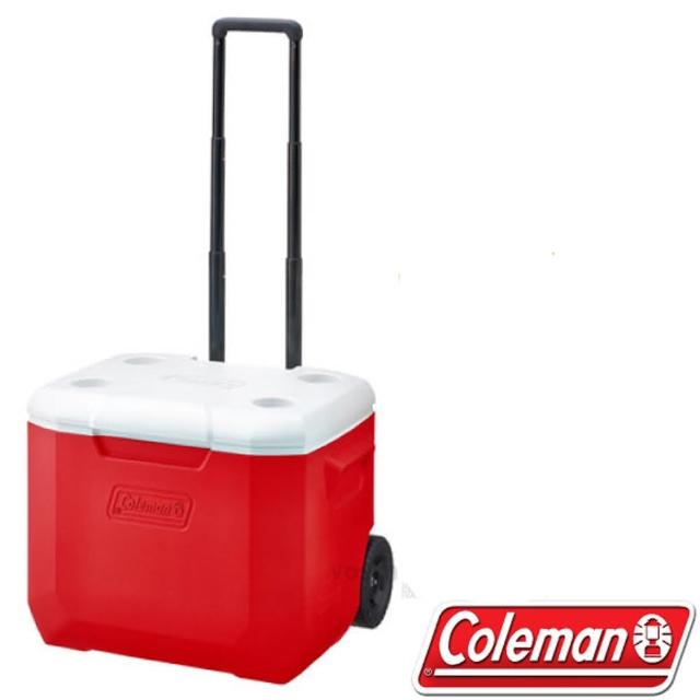 【美國 Coleman】美利紅托輪冰箱 56L.高效能行動冰箱.保冷保冰箱(CM-27864)最新