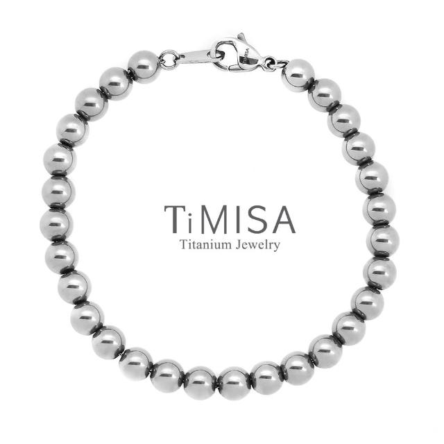 【TiMISA】鈦珍珠 純鈦手鍊(M)物超所值