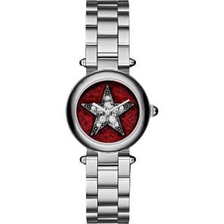【Marc Jacobs】Dotty 紐約之星魔幻晶鑽女錶-紅x銀/26mm(MJ3479)