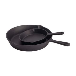 【ROYCE英國皇家玫瑰】原礦鑄鐵鍋-平底鍋雙鍋組(26CM+16CM 交換禮物)