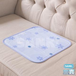 【日本SANKI】雪花紫 冰涼枕坐墊1入 可選(雪花紫、雪花藍、薰衣草風、小樹風、素面藍)