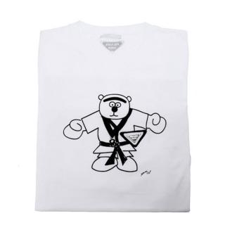 【PRADA】奧運系列 跆拳道熊寶寶圖騰 T- shirt(白UJM501-WHI-S)