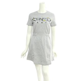【KENZO】logo短袖厚棉洋裝(灰色)
